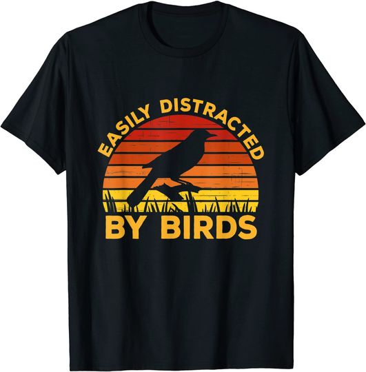Easily Distracted By Birds Vintage T-shirt