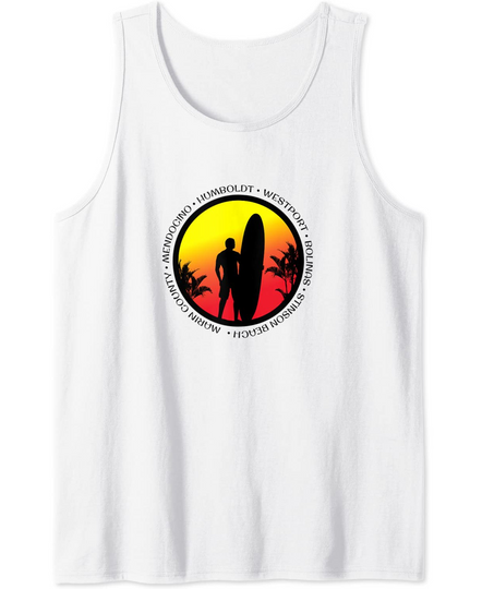 Northern California Surfing Fans Surf Beach Lovers Norcal Tank Top