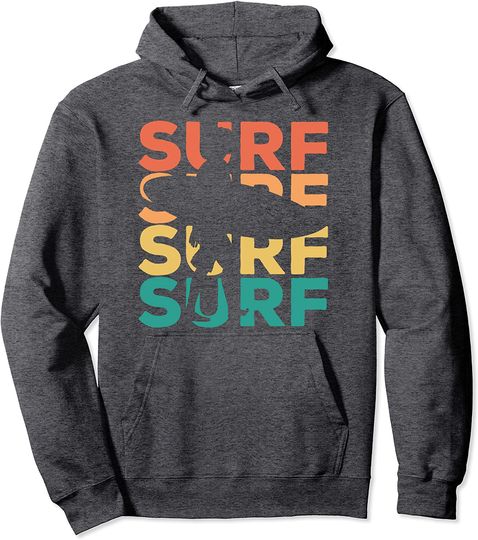 Retro Vintage Surfing Gift For Surfers Pullover Hoodie
