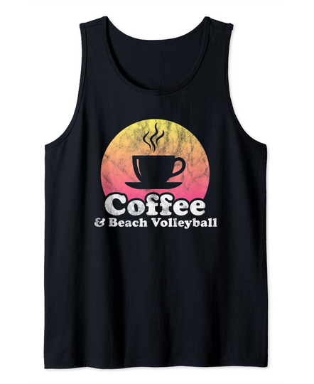 Coffee and Beach Volleyball Tank Top