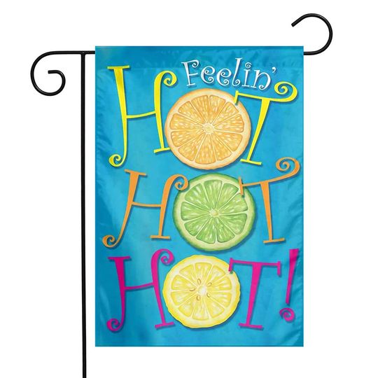 Personalized Feeling Hot Garden Flag Lemon Summer Vibes