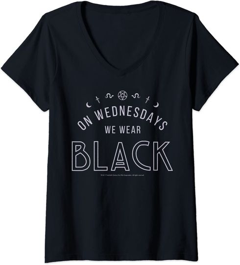 American Horror Story: Coven On Wednesdays We Wear Black V-Neck T-Shirt