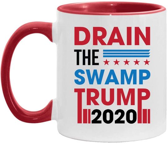 Drain The Swamp Trump 2020 Accent Mug