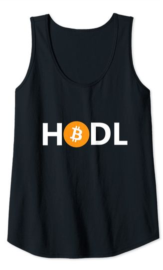 HODL Bitcoin Logo Crypto Currency BTC Tank Top