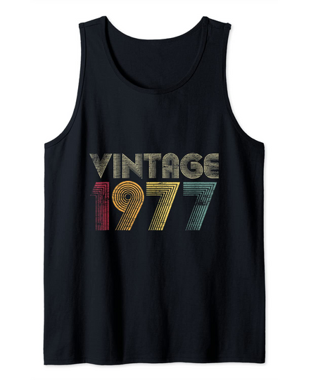 44th Birthday Gifts Year Old Vintage 1977 Tank Top