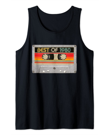 Best Of 1980 41st Birthday Gifts Cassette Tape Vintage Tank Top