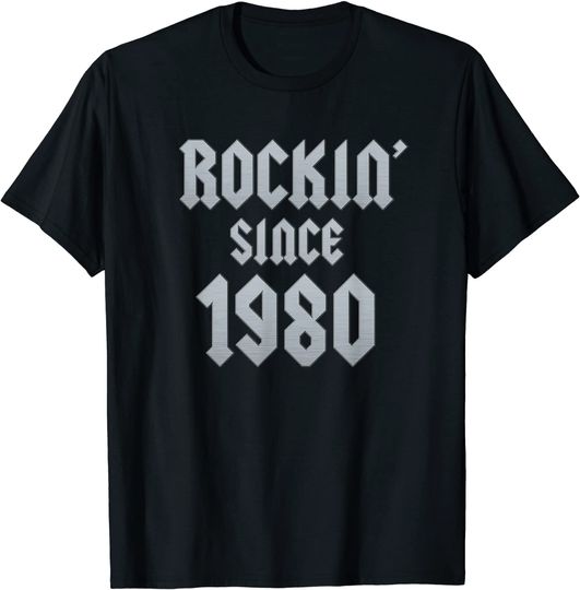 Gift For 41 Year Old Classic Rock 1980 41st Birthday T Shirt