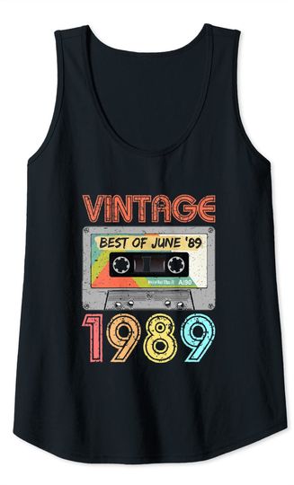 June 1989 30th Birthday Vintage 1989 Tank Top
