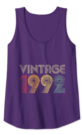 29th Birthday Gifts Year Old  Vintage 1992 Tank Top