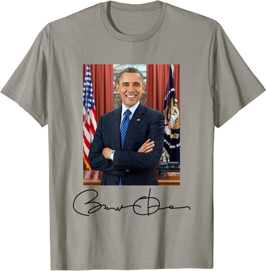 Barack Obama Signature and Portrait T-Shirt