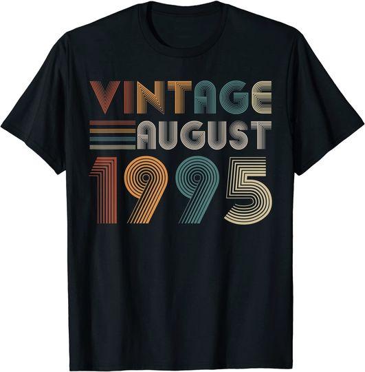 Retro Vintage August 1995 24th Birthday T Shirt