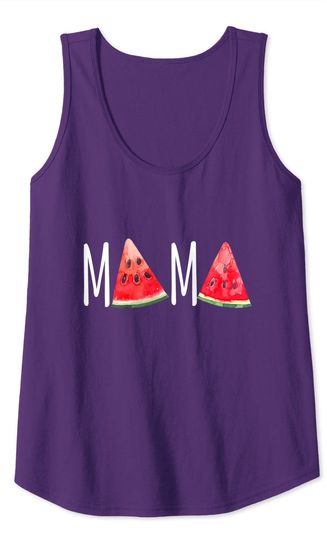 Watermelon Mama Mothers Day Gift Melon Fruit Tank Top