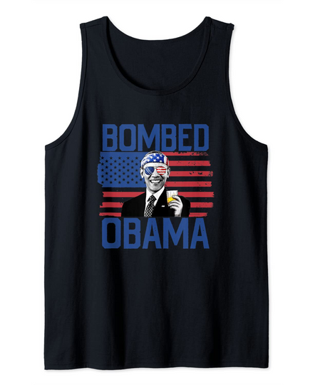 Bombed Obama Drinking President Barack Obama Tank Top