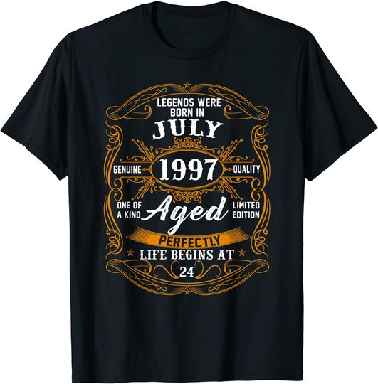 Legends Were Born In July 1997 24th Birthday 24 Years Old T Shirt