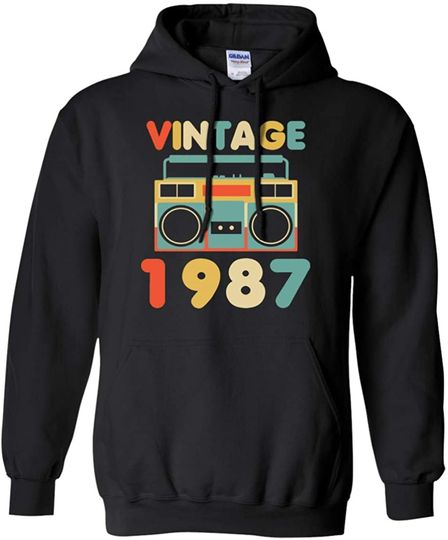 Best Vintage Birthday Vintage 1987 Retro Classic Hoodie