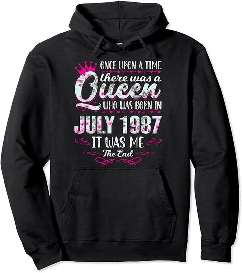 Queen Born in July 1987  34th Birthday Hoodie
