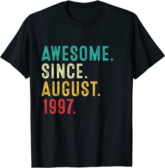 24 Years Old Vintage Awesome Since August 1997 T Shirt