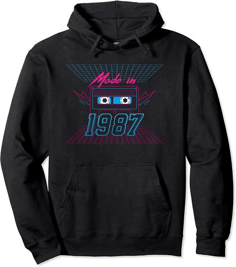 Made in 1987 80s Retro Birthday Hoodie