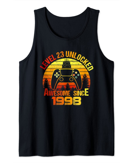 Level 23 Unlocked Awesome 1998 Birthday Tank Top