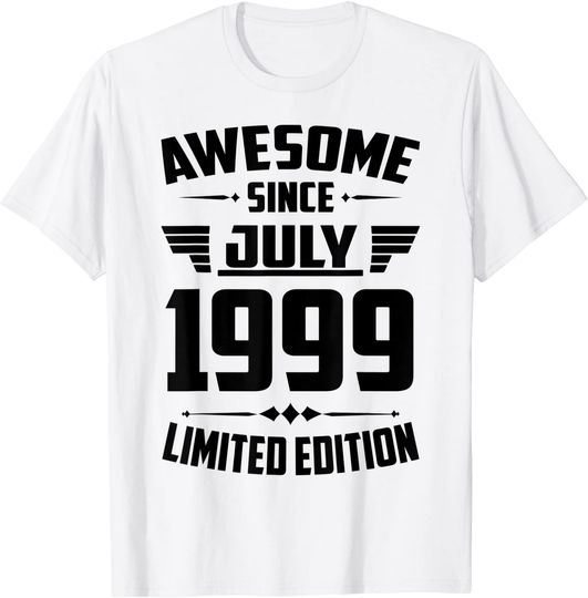 22 Years Old Awesome Since July 1999 T Shirt