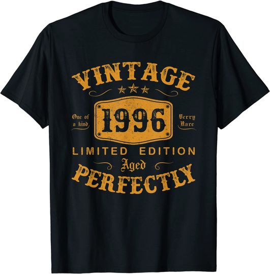 25 Year Old Birthday Gifts Vintage 1996 25th Birthday T Shirt