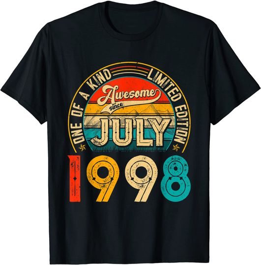 23 Years Old Decoration Born In July 1998 T Shirt
