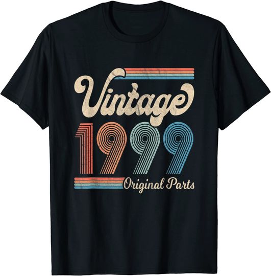22nd Birthday Graphic Tee Born in 1999 Shirts Vintage Theme T Shirt