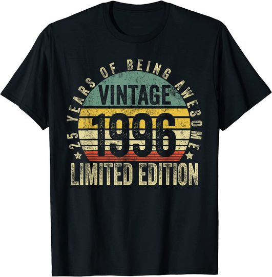 25 Year Old Gifts Vintage 1996 Limited Edition T Shirt