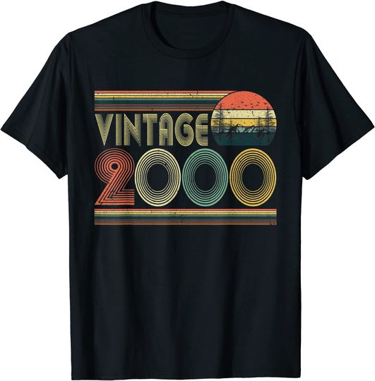 Born In 2000 Vintage 21st Birthday T Shirt