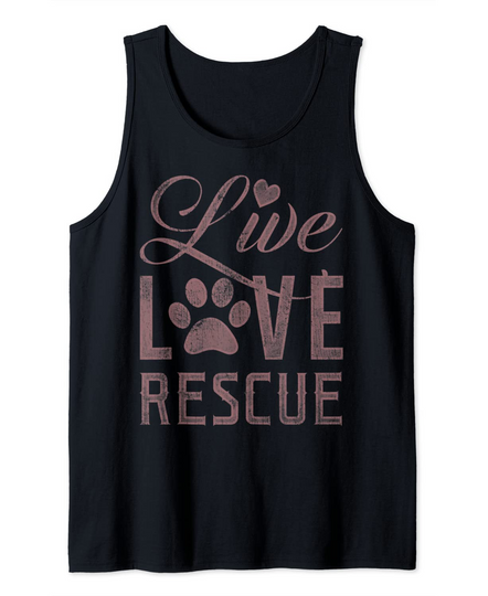 Trendy Live Love Rescue Animals Tank Top