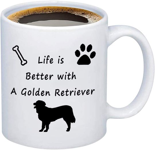Paw Print Mug Golden Retriever Mom Gift Life is Better with A Golden Retriever Coffee Mug Golden Retriever Dog Dad Animal Pet Owner Rescue Gift Pet Lover Mug Cup