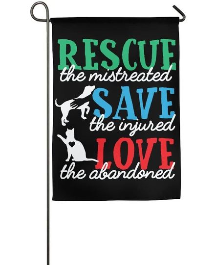 Dog Rescue Animal Cat Rescue Demonstration Flag