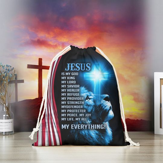 JESUS IS MY EVERYTHING DRAWSTRING BAG