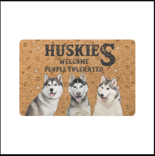 Huskies Welcome Doormat