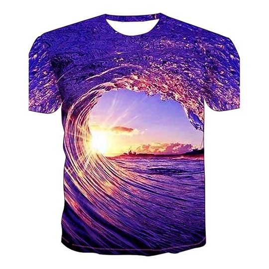 Men's T shirt Galaxy Graphic 3D Print Short Sleeve Casual Tops