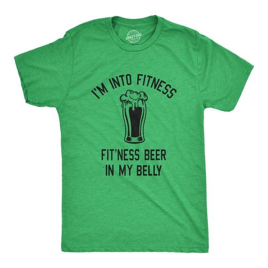 Men Fitness Beer T shirt, Drinking Shirts, Funny Fitness T Shirt, I Love Beer T Shirt