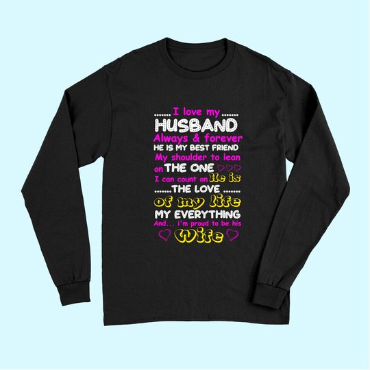 Funny I Love My Husband Forever TLong Sleeves