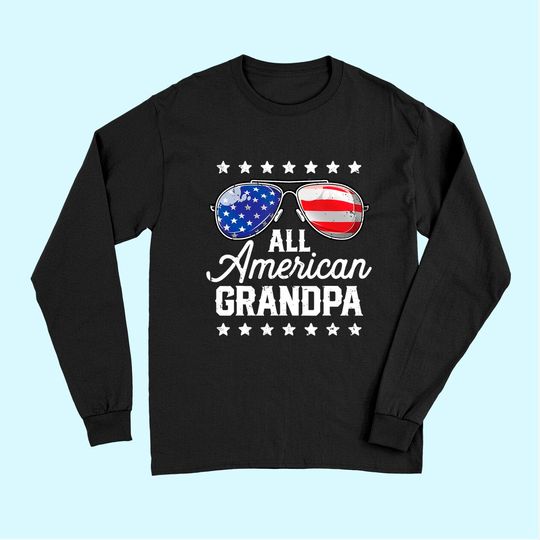 All American Grandpa 4th of July Family Matching Sunglasses Long Sleeves