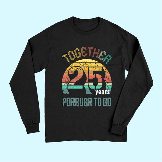 25th Years Wedding Anniversary Gifts For Couples Matching Long Sleeves