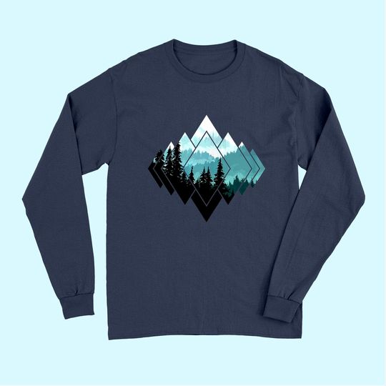 Forest Nature Mountains Trekking Hiking Camping Outdoor Gift Long Sleeves