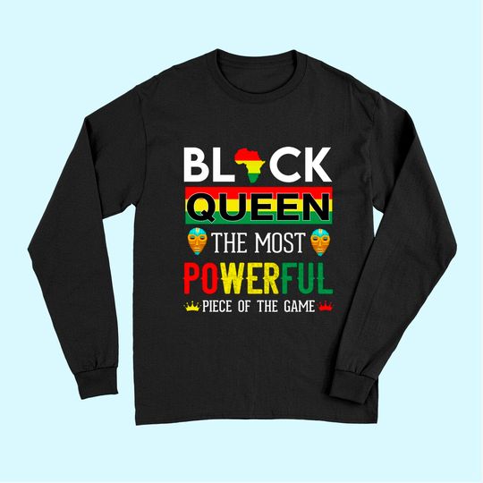 Black Queen The Most Powerful Piece in The Game Women Girl Long Sleeves