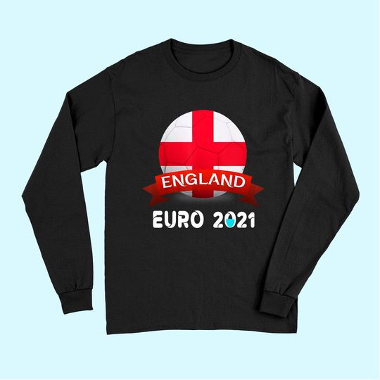 Euro 2021 Men's Long Sleeves England Flags Soccer