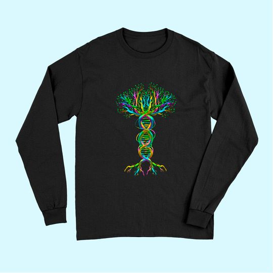 Cool DNA Tree | Funny Plant Genealogy Student Lover Gift Long Sleeves