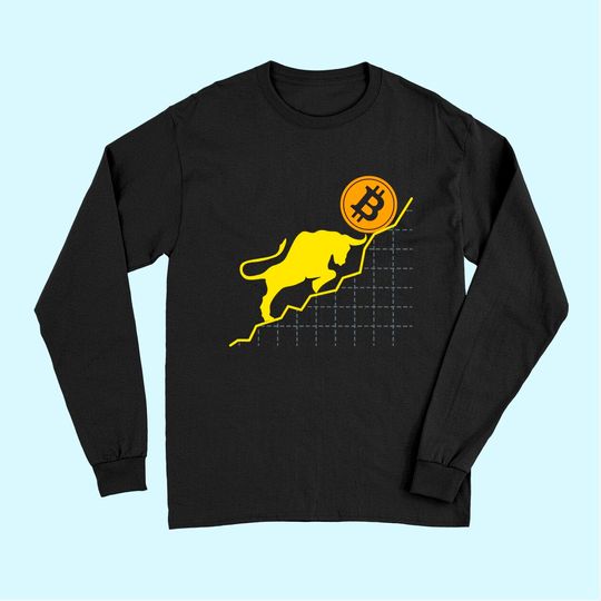 Bitcoin Trader Crypto Asset Trader Bull Trend Art Long Sleeves Long Sleeves