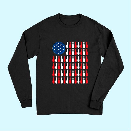 American Flag - Patriotic Bowler & Bowling Long Sleeves