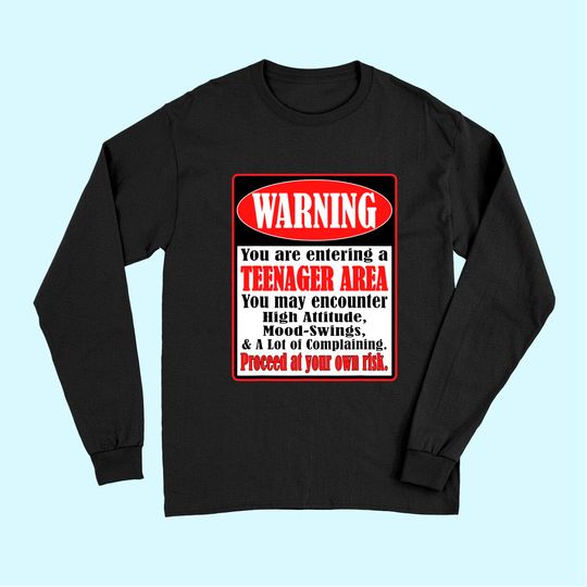 13 years old birthday gift warning  teenager Long Sleeves