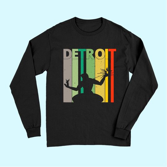 Retro Detroit Long Sleeves Vintage Spirit of Detroit Long Sleeves