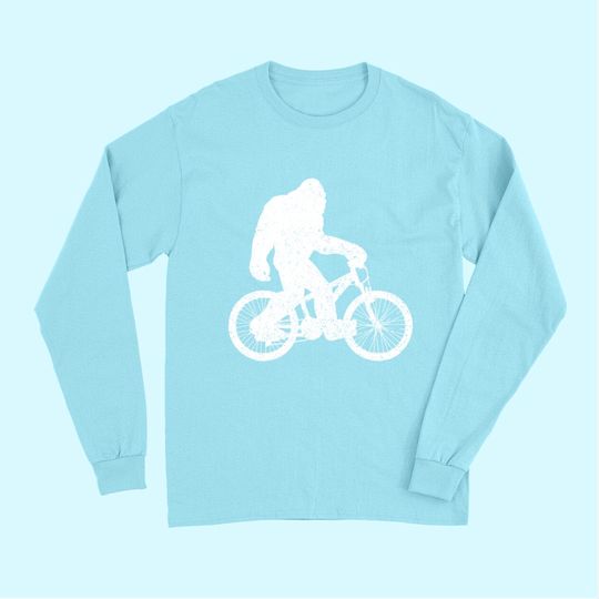 Mountain Bike Bigfoot MTB Biking Cycling Biker Gift Long Sleeves