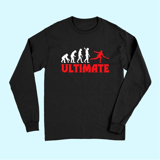 Great Ultimate Frisbee Evolution Gift Long Sleeves