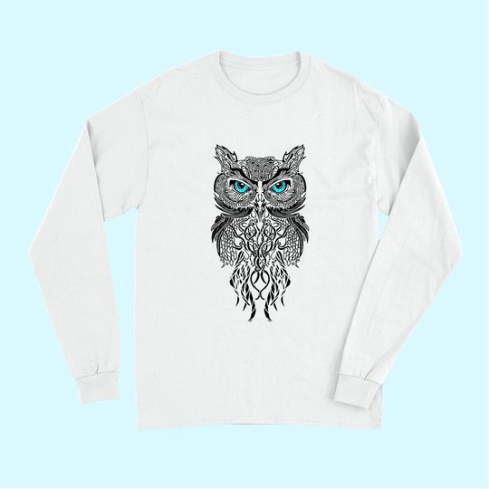 Great For Owl Art Long Sleeves